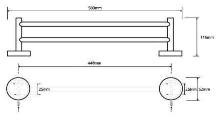 Полотенцедержатель Bemeta Trend-i 104104058 Хром/Белый, артикул 104104058