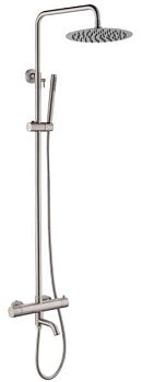 Душевая стойка с термостатическим смесителем и изливом BELBAGNO ETN-VSCM-T-IN арт. ETN-VSCM-T-IN