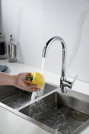 Смеситель для кухни Knotlor KN-51, хром, артикул KN-51