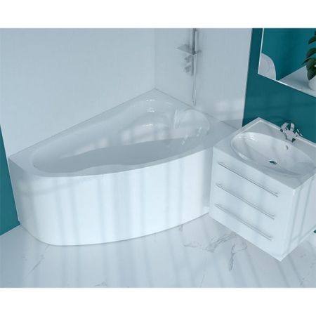 Акриловая ванна Marka One Lil 140x90 L без гидромассажа, артикул 01лил1490л