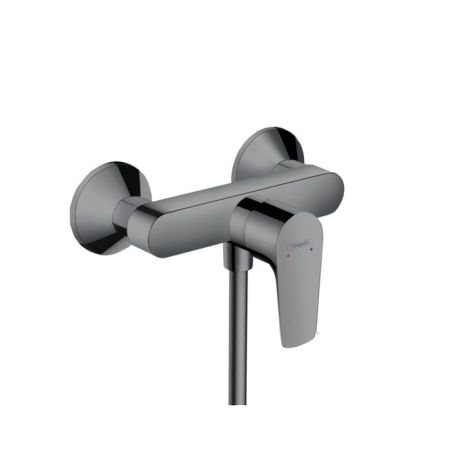 Смеситель для душа, Hansgrohe, Talis, тип открывания воды-однорычажный, тип регулирования воды-керамический узел смешивания, тип установки-настенный, отверстия для монтажа-2, цвет-шлифованный черный хром, артикул 71760340