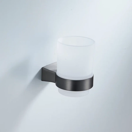 Стакан для ванной комнаты Shevanik SG5712T, оружейная сталь, артикул SG5712T