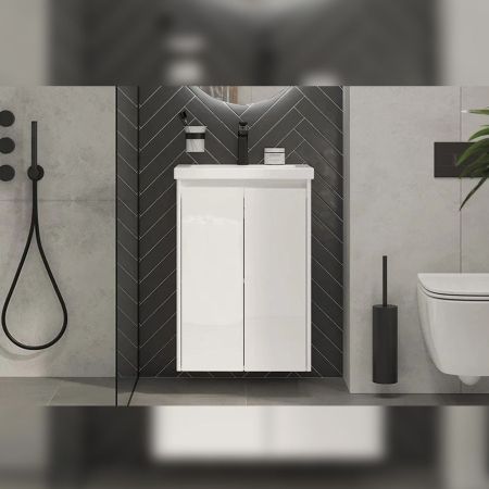 Тумба под раковину подвесная Velvex Klaufs tp.KLA.COM.50.2D, 50 см, артикул tp.KLA.COM.50.2D