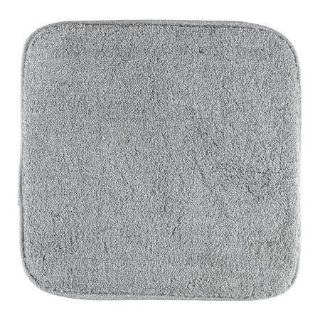 Коврик для ванной комнаты 60х60 см. без вышивки, серый, окантовка серебро, артикул 30757