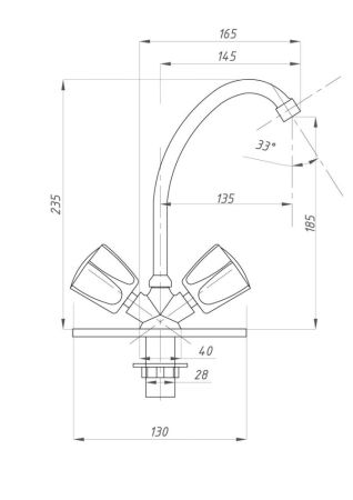 Смеситель для кухни FAUZT FZs-211-17 тип См-МДЦБА, артикул FZs-211-17
