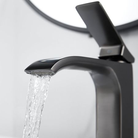 Смеситель для раковины Shevanik S4001T, оружейная сталь, артикул S4001T