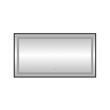 Зеркало с подсветкой LED Fixsen FX-2080B прямоугольное 80х60 см, черное, артикул FX-2080B