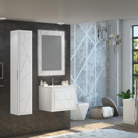 Тумба с раковиной Луиджи 70 белый матовый Opadiris Белый матовый, артикул 