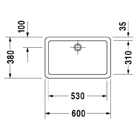Duravit Vero Раковина шлифованный вариант, без перелива, без площадки под смес., включая крепление, 600x380мм, Цвет: Белый