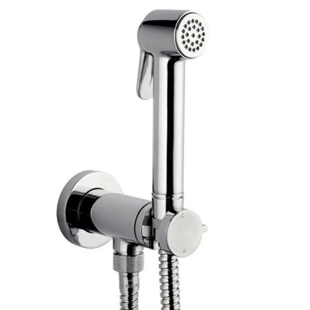 Гигиенический душ, Bossini, Paloma Brass, с прогрессивным смесителем, шланг-есть, длина шланга, мм-1250, держатель-в комплекте, материал-латунь, цвет-черный матовый, артикул E37007B.073