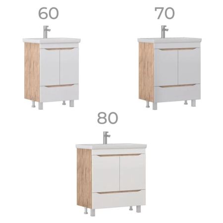 Тумба под раковину напольная VIGO Grani 286 дуб золотой, 80 см, артикул 286 дуб золотой