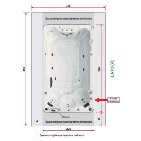 Gruppo Treesse Antibes Минибассейн 390x228x137 см отдельностоящий, для улицы