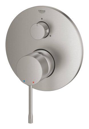 Внешняя часть смесителя для ванны GROHE Essence с переключателем на 3 положения, суперсталь (24092DC1)