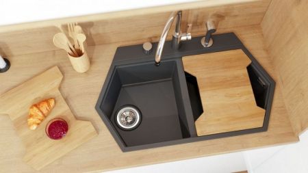 Кухонная мойка KitKraken Gulf White 85 Белая, артикул K-850.2B.9010