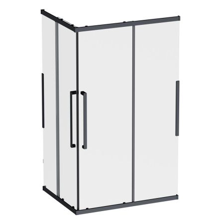 W84G-403-12090-BТ Душевое ограждение Func Square Slide 120х90, черный, прозрачное, артикул W84G-403-12090-BТ