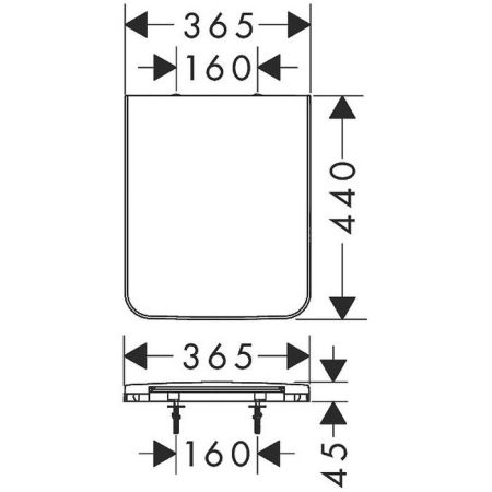 Сиденье для унитаза, Hansgrohe, EluPura Original Q, с крышкой, ширина, мм-365, глубина, мм-540, с плавным опусканием SoftClose, с верхним креплением, материал сиденья-дюропласт, цвет-белый, артикул 60150450