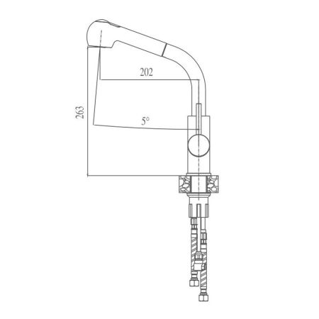 Смеситель для кухни Haiba HB70304-2, сталь