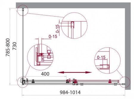 Душевой уголок BelBagno ACQUA-AH-1-130/90-C-NERO, артикул ACQUA-AH-1-130/90-C-NERO