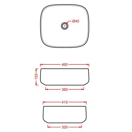 Artceram COGNAC Раковина настольная Quadro 46x41 см, цвет petrolio, артикул COL007 42 00