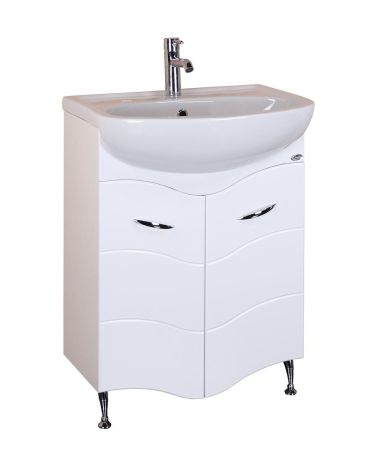 Тумба Onika Лайн 60 напольная, белая (ум. Уют 60), артикул 106043