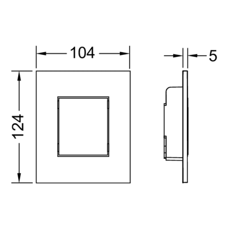 TECEsolid Urinal, сталь, хром глянцевый, артикул 9242431