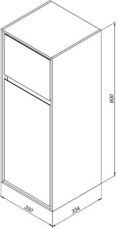 Шкаф-пенал Aquanet Милан 35 белый глянец (малый), артикул 00339954