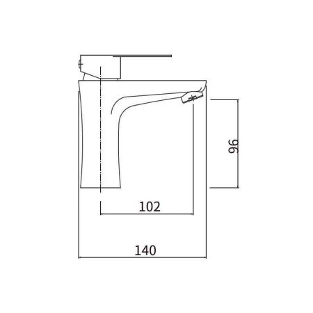 Смеситель для раковины FASHUN A51115, сатин