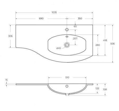 Мебель для ванной CEZARES VAGUE 104, артикул 54834