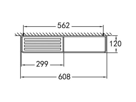 Полка с полотенцедержателем MAXIMA CZR-F-8916  608х120, артикул CZR-F-8916