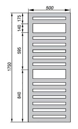 Электрический полотенцесушитель Zehnder Metropolitan Spa METE-180-050/ID Белый