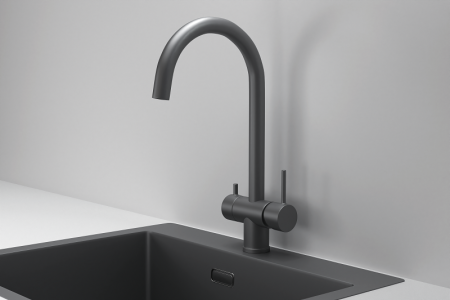 Смеситель для кухни GRANULA (7104, ГРАФИТ МАТОВЫЙ), артикул 7104, ГРАФИТ МАТОВЫЙ
