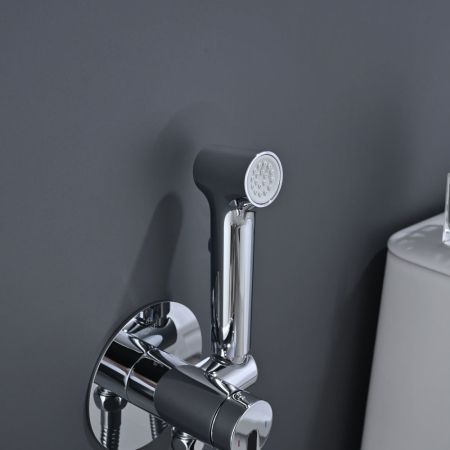 Гигиенический душ со смесителем Rose R235, хром