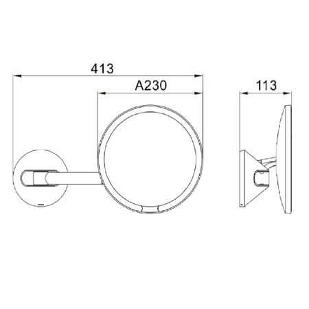 Зеркало косметическое с подсветкой JAVA S-M8881W, белый, артикул S-M8881W