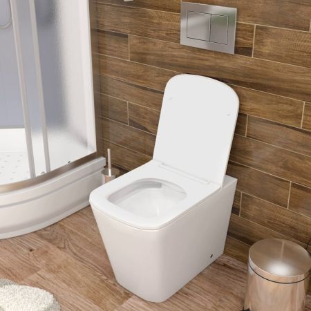 Унитаз приставной Maretti Umbria безободковый с микролифтом, UM10PRBM39-844, белый, артикул UM10PRBM39-844