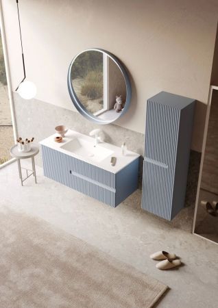 Зеркало ORKA Moonlight 75x75 c LED подсветкой, голубой матовый, артикул 3001335