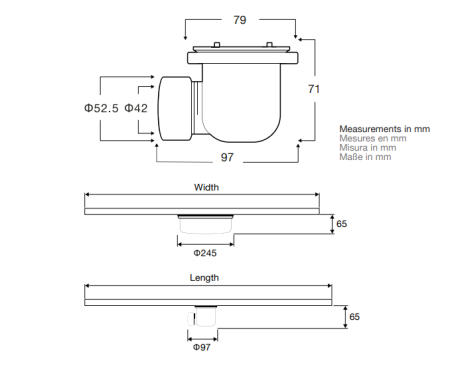 Сифон Vsph-D611 с гидрозатовром, артикул Vsph-D611