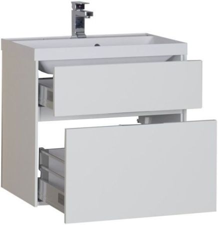Тумба с раковиной Aquanet Латина 70 белый (2 ящика), артикул 00212835