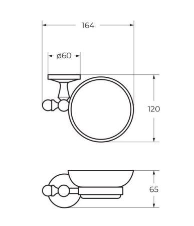 Держатель мыльницы подвесной ART&MAX ANTIC AM-E-2699, артикул AM-E-2699AL