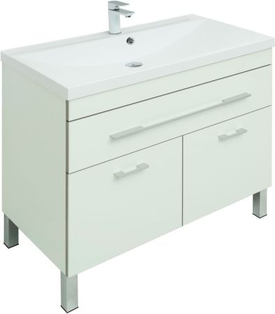 Тумба с раковиной Aquanet Верона 90 белый (напольная 1 ящик 2 дверцы), артикул 00287673