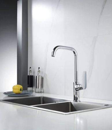 Смеситель для кухни Knotlor KN-61, хром, артикул KN-61