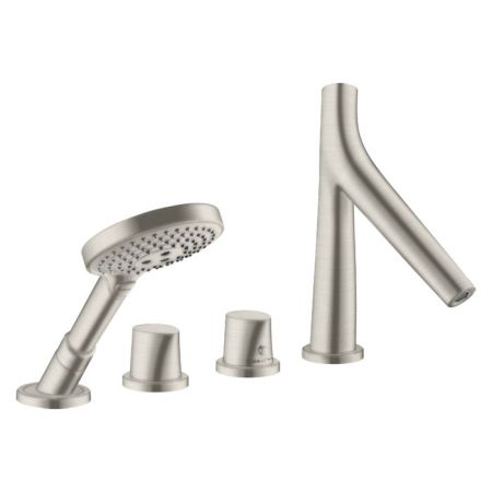 AX Starck Organic Смеситель на кр. ванны , цвет сталь, артикул 12425800