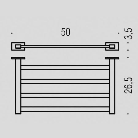 Colombo Look Полотенцедержатель - решетка, цвет: хром, артикул B1687.CR