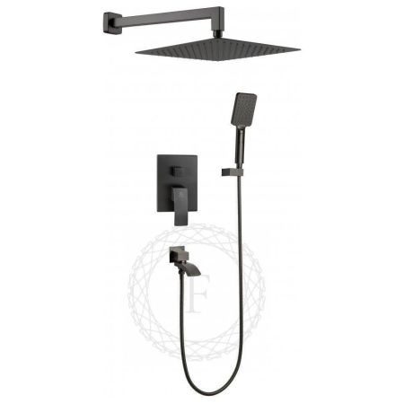 Душевая система встраиваемая FILARETE Waterfall FL1010BG, графит