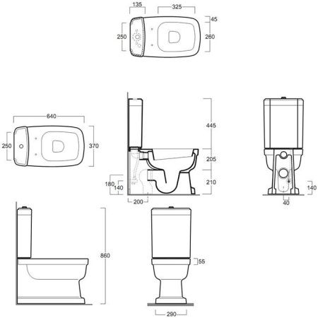 SIMAS Механизм слива для Evo, E-Line, LFT, Deg, двойной режим, цвет кнопки хром