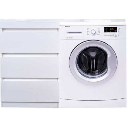 Тумба напольная "Даллас 120" (3 ящ.) Люкс белая, PLUS, артикул СС-00002272