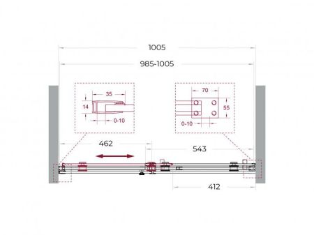 SOFT_CLOSE-2-BF-1-180-C-GM Душевая дверь, артикул SOFT_CLOSE-2-BF-1-180-C-GM