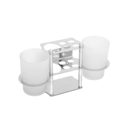 Стакан для ванной комнаты двойной D-Lin D216100, хром, артикул D216100
