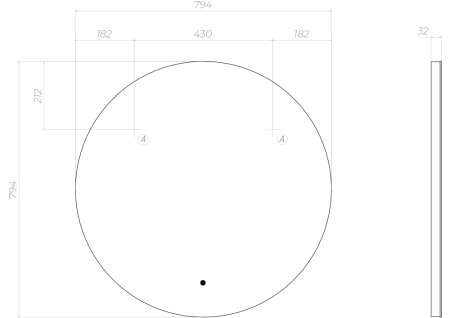 Зеркало VIGO Otti z.OTT.80.Classic, 79,4 см, артикул z.OTT.80.Classic