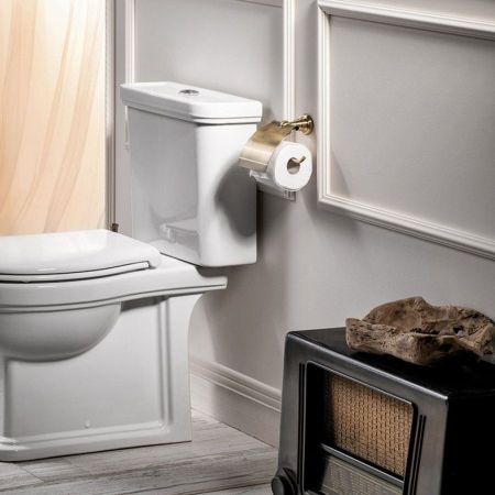 Держатель DIAMOND туалетной бумаги с крышкой, бронза, Sapho, артикул 1318-17