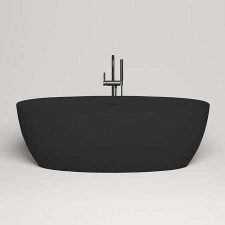 Salini ALDA  Ванна отдельностоящая 1780х920х580мм, донный клапан , сифон,  слив-перелив, мат-л: S-Stone, матовый , цвет ванны и фуритуры RAL9011, артикул 101911SMRF RAL9011